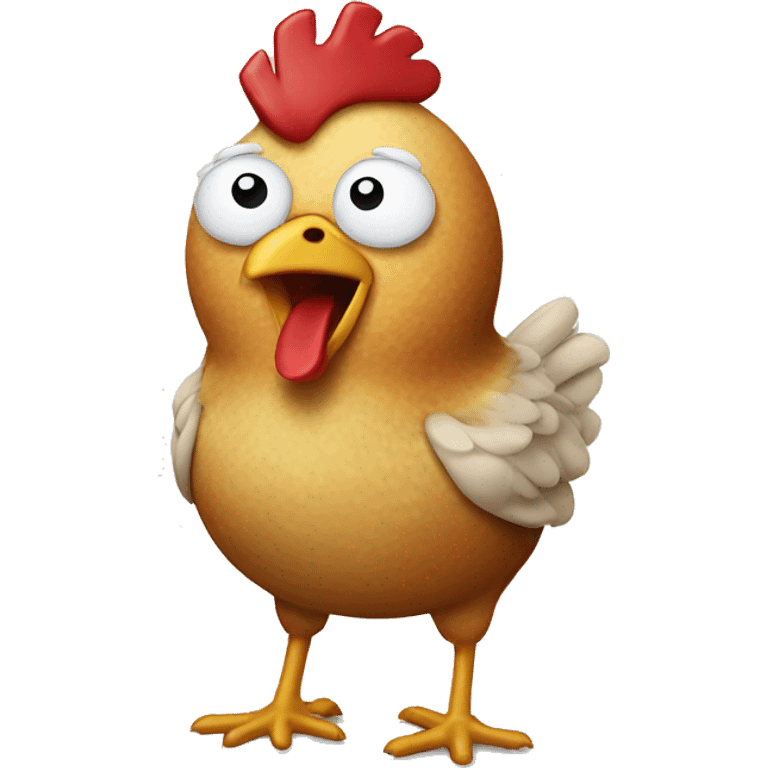 chicken has a cold emoji