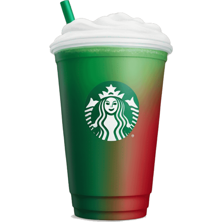 Starbucks drink that’s red and Green  emoji