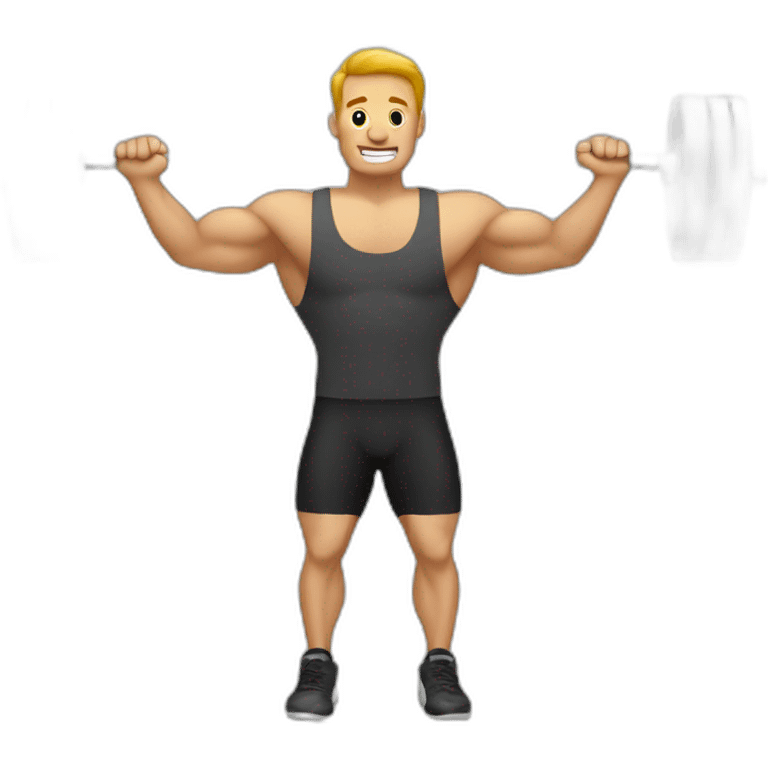 man doing weight lifting emoji