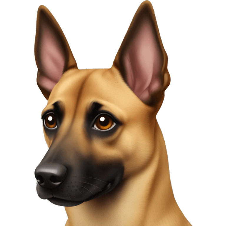 Half Belgian malinois half Chihuaha dog  emoji