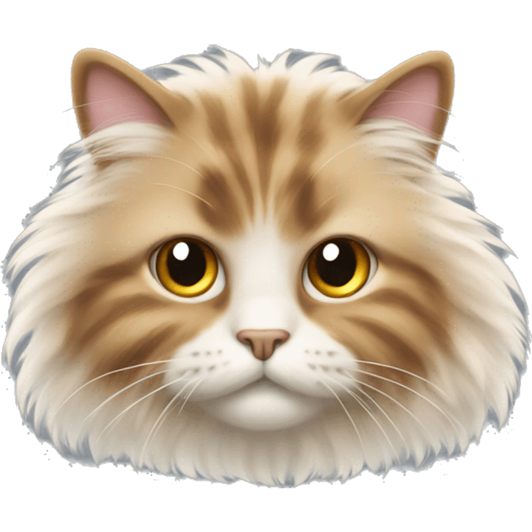 A very fluffy cat emoji