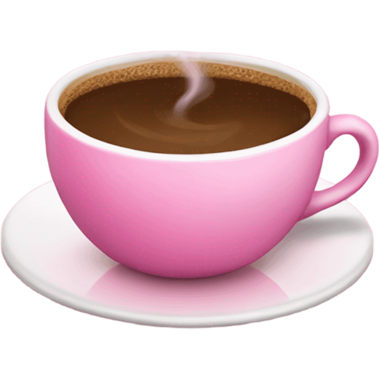 Pink coffee emoji