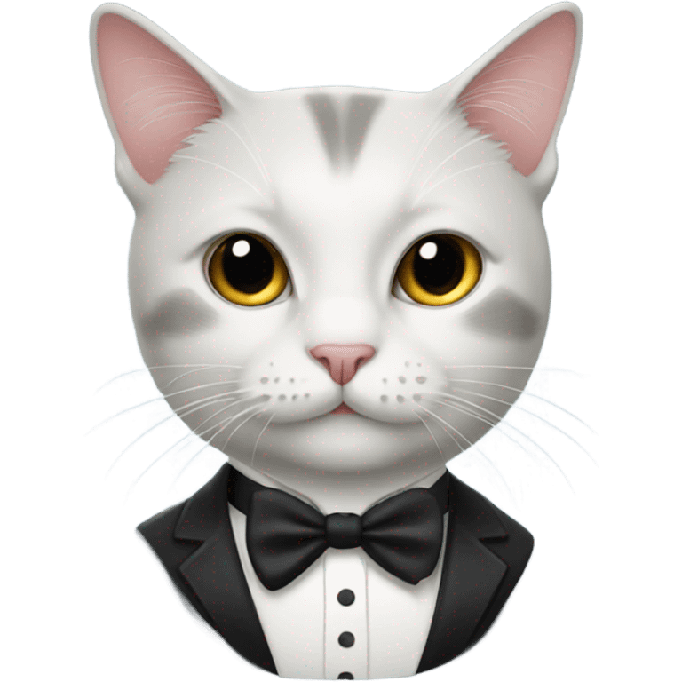 Cat wearing a tuxedo emoji