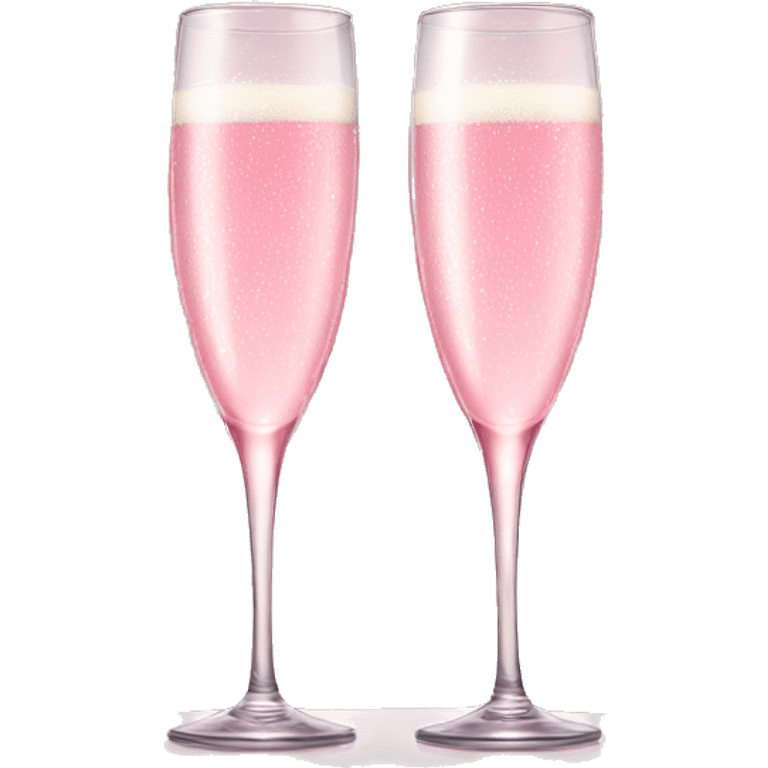 two pink champage glasses emoji