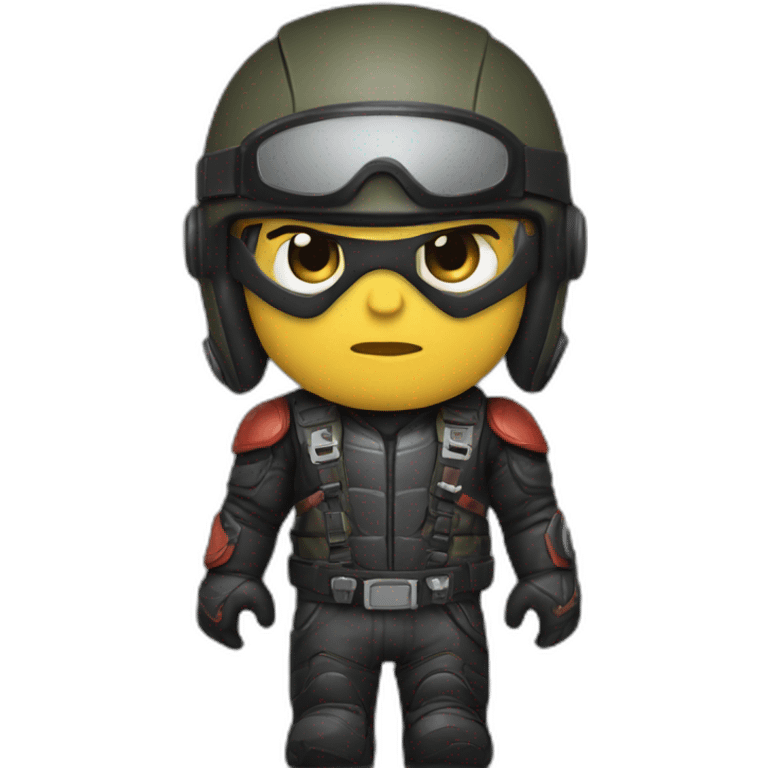 biker with war gear with super powers emoji