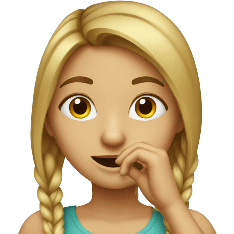 Girl picking nose  emoji