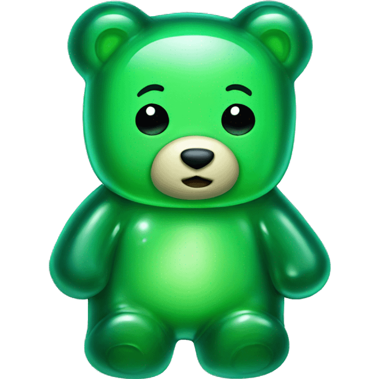 Jelly bear green emoji