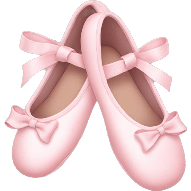 light pink ballet shoes with bow emoji