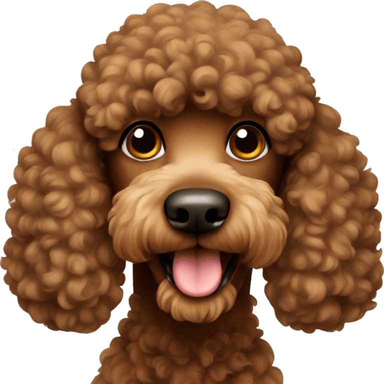 brown poodle emoji