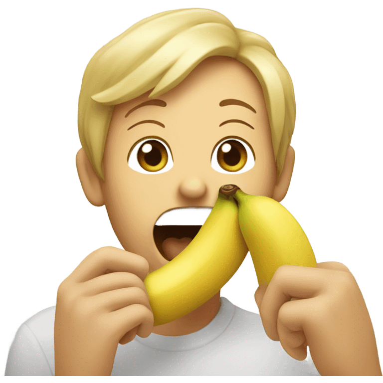 Banana eating emoji