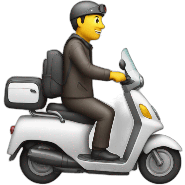 Livreur sur un scooter  emoji