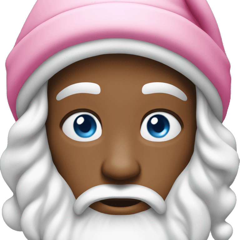 Santa claus white skin blue eye pink had emoji