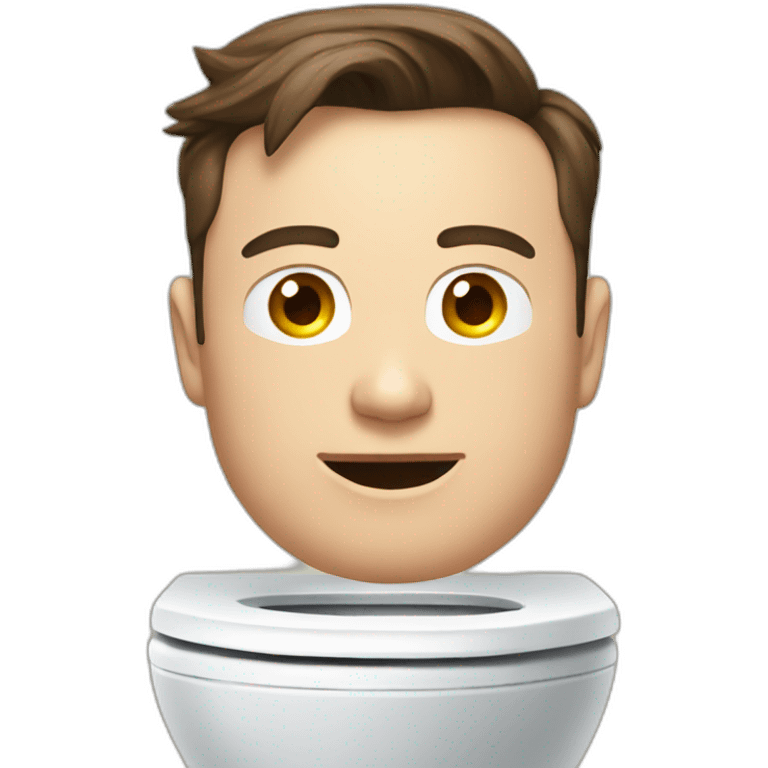 Elon musk on toilet emoji