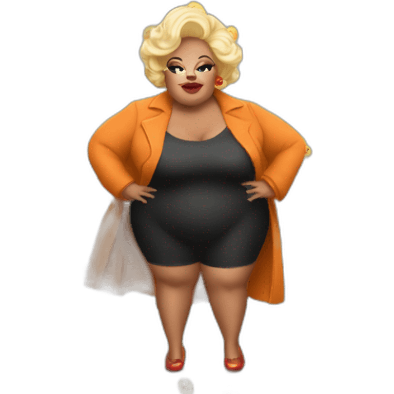 Fall themed drag queen aunt overweight emoji