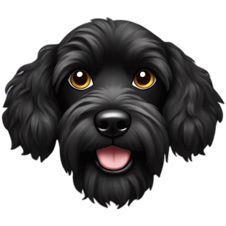 Black Caniche croisé yorshire emoji