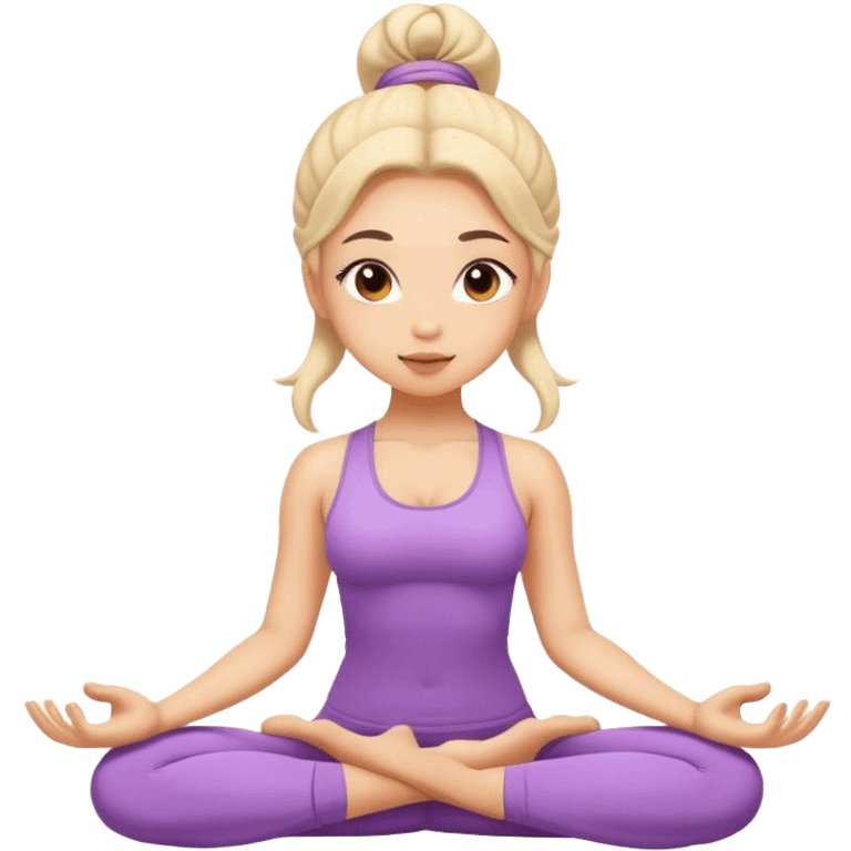 Cute yoga girl emoji