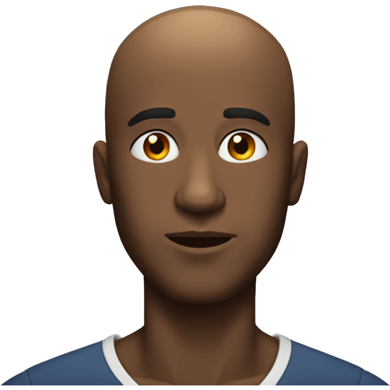 bald black men with shiny forehead emoji