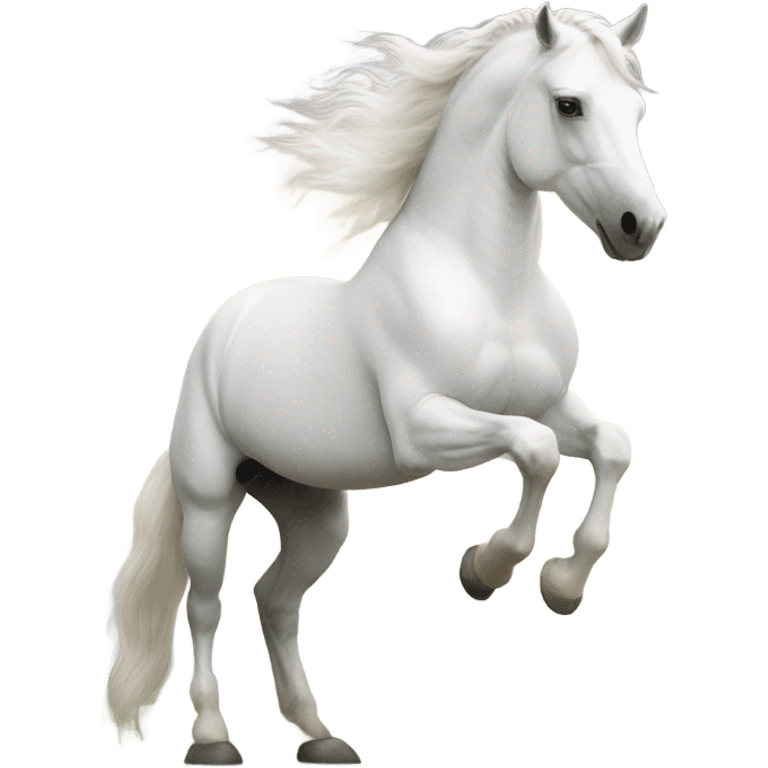 Rearing magestic white Horse emoji