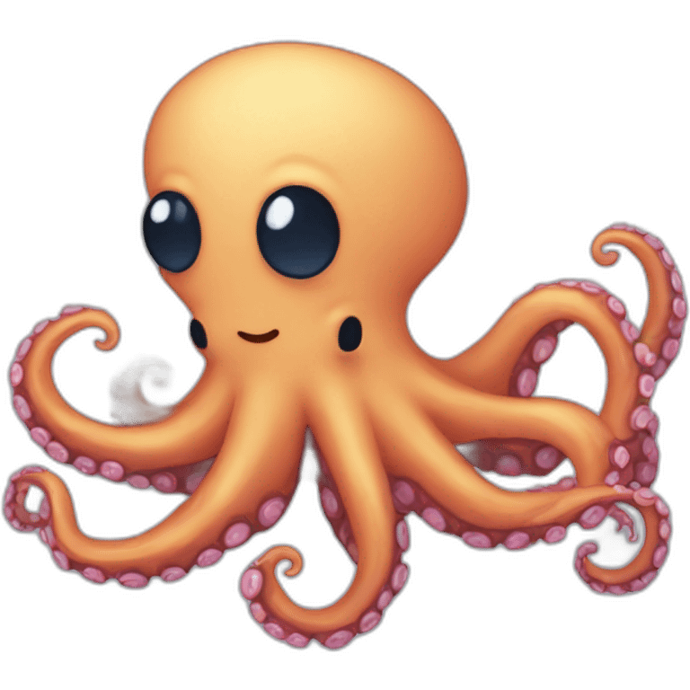 Octopus 8 bit style like emoji