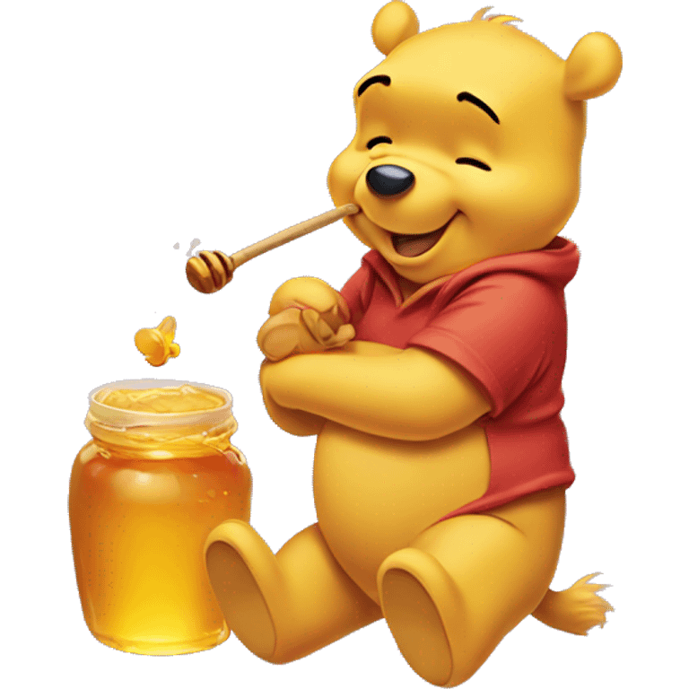 winnie the pooh eating honey emoji