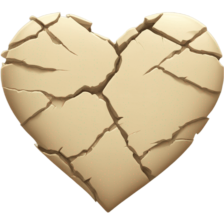 Broken beige heart emoji