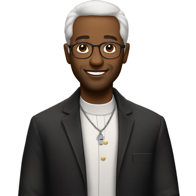 White pastor  emoji