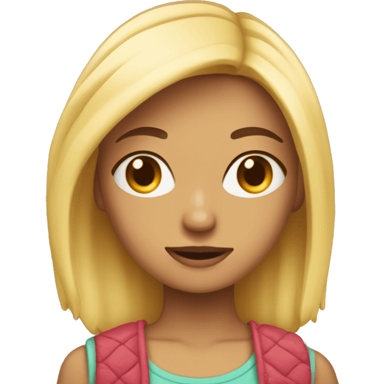 Chica rubia con ropa ancha emoji