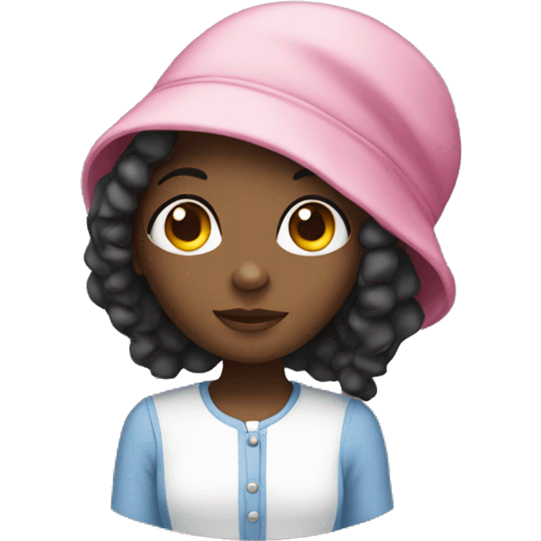 Black girl with a bonnet emoji