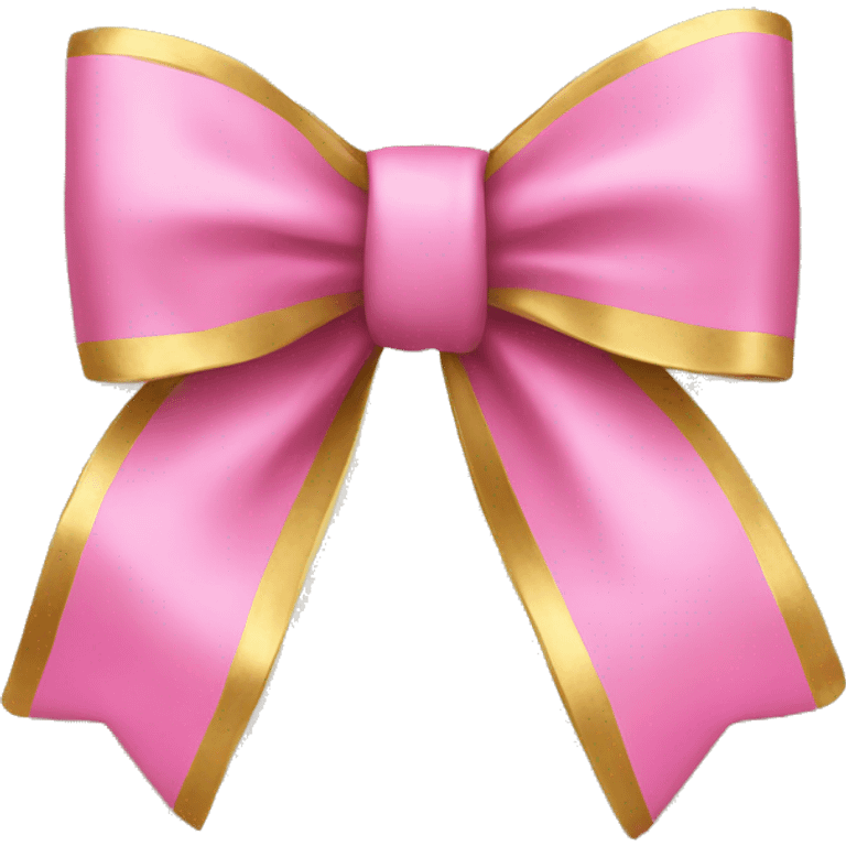 pink bow with gold emoji