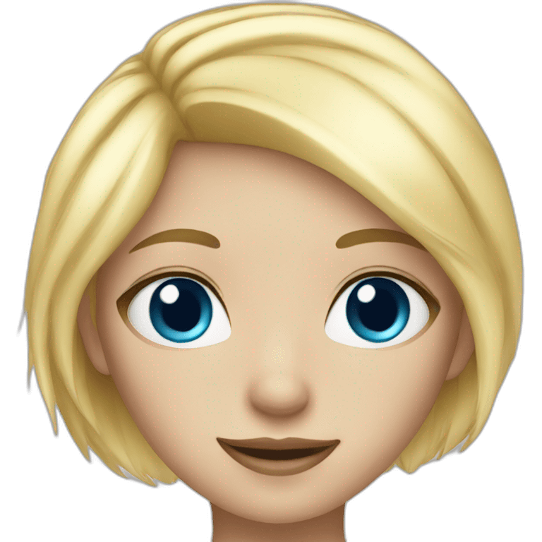 Blonde with blue eyes girl emoji