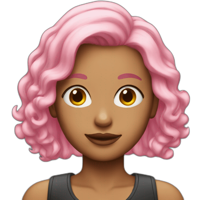 woman pink hair emoji