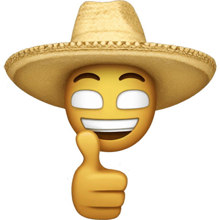 Sombrero thumbs up emoji