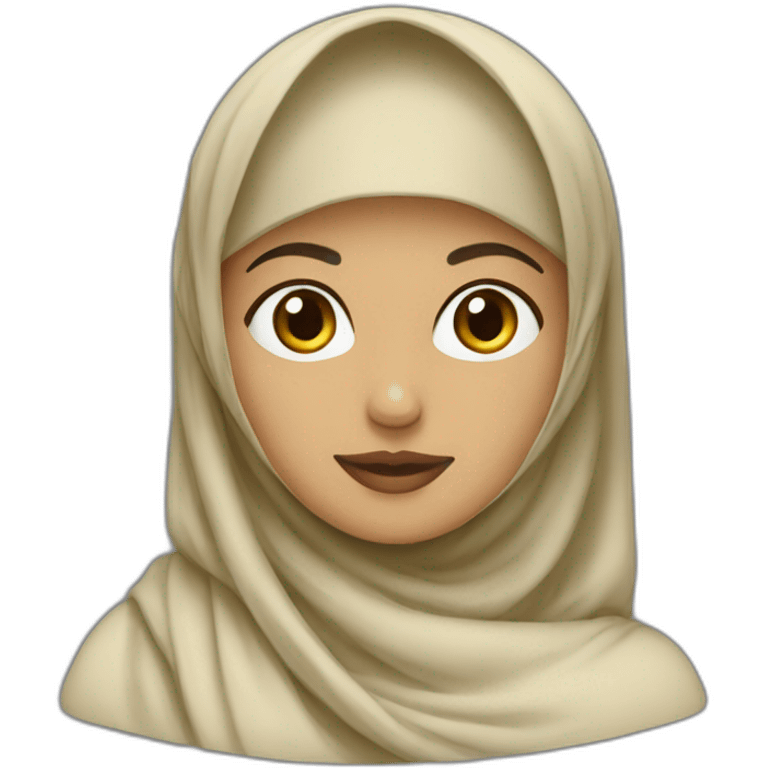 Barbue en hijab emoji