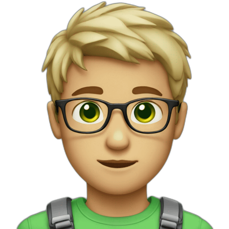 boy with green eyes and glasses emoji