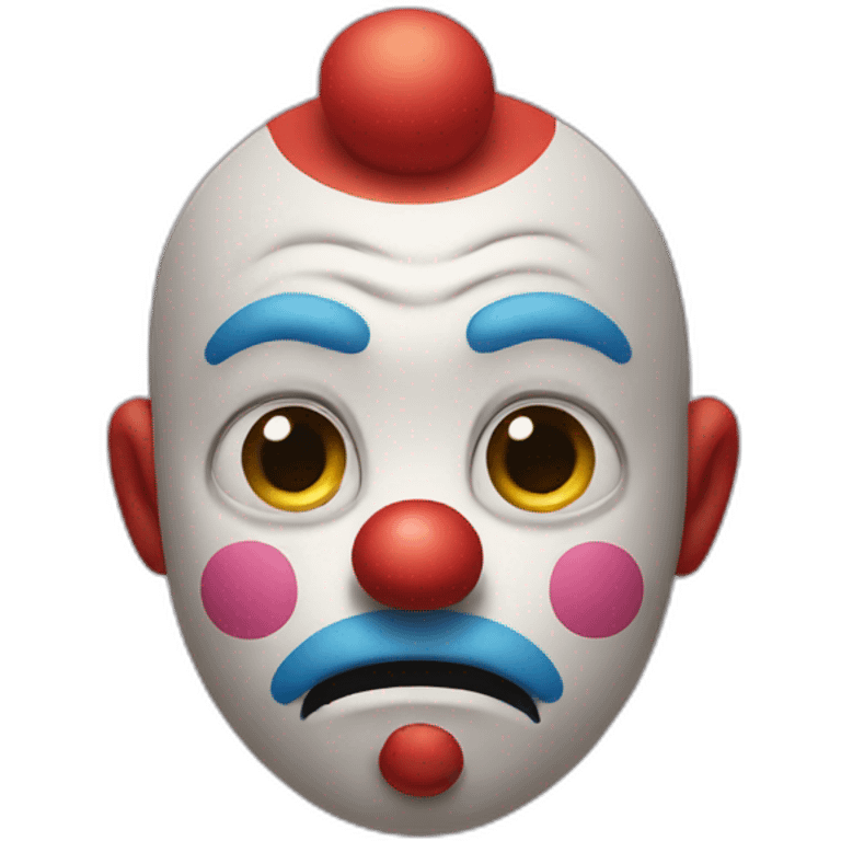 a sad face clown emoji