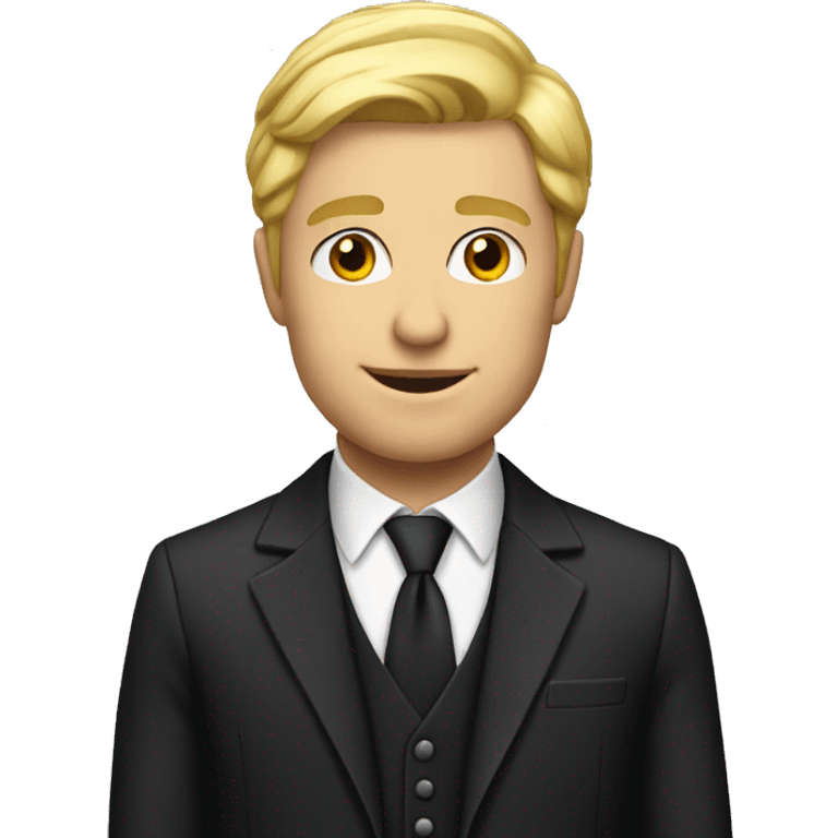 blonde man in formal attire emoji