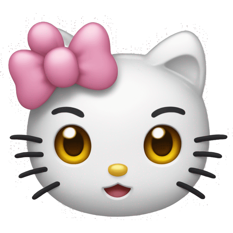 Hello kitty with a bow emoji