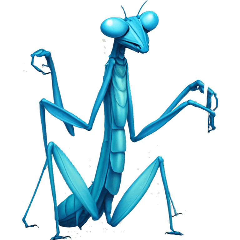 blue praying mantis emoji