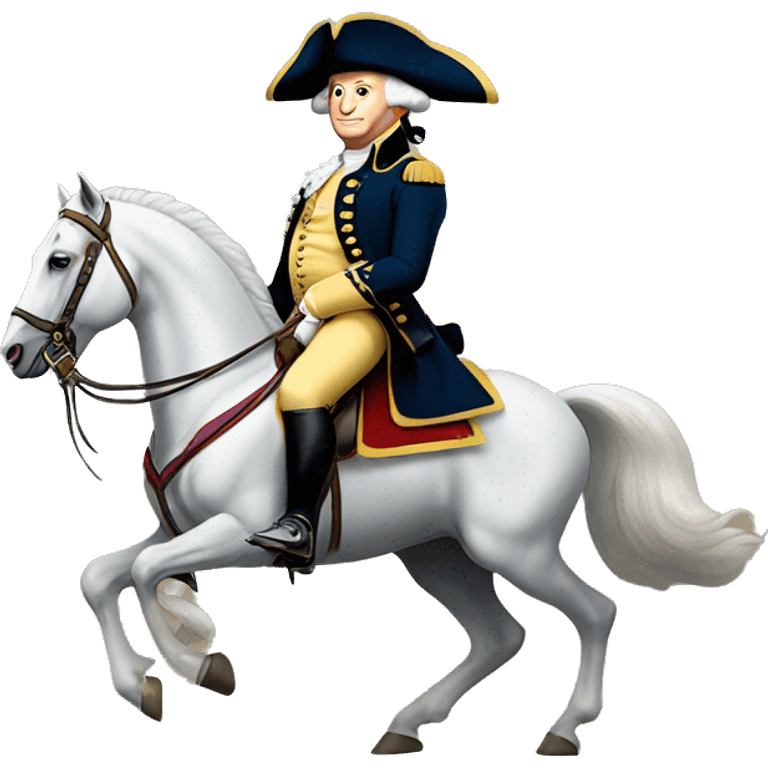 George Washington riding on a toe emoji