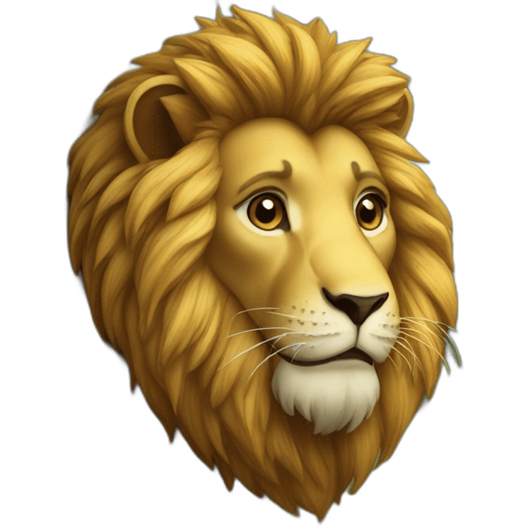 Lion on tree emoji