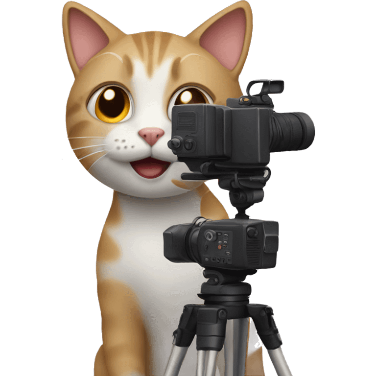 cat filming a movie emoji