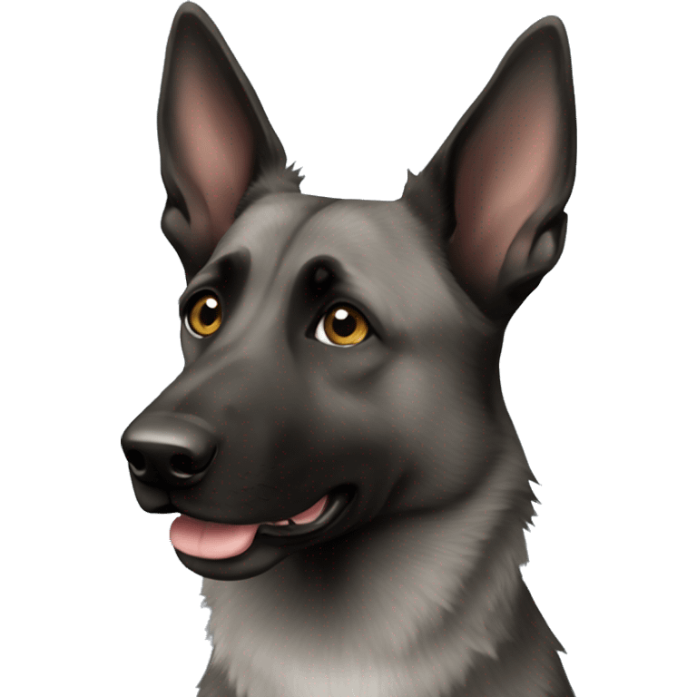 Dutch shepherd with white chest emoji