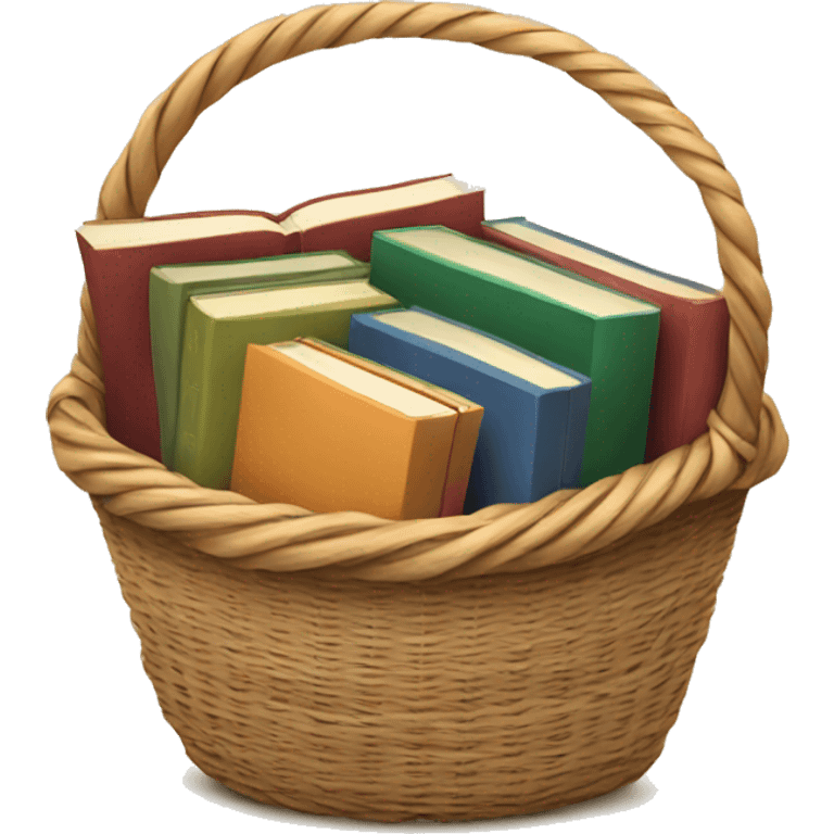 basket with books inside  emoji