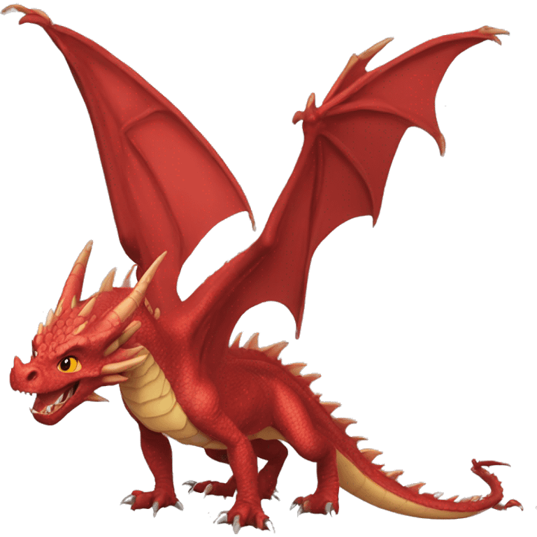 Dragon rouge à deux têtes  emoji