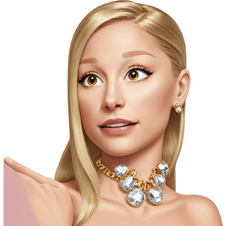 blonde girl with jewelry emoji