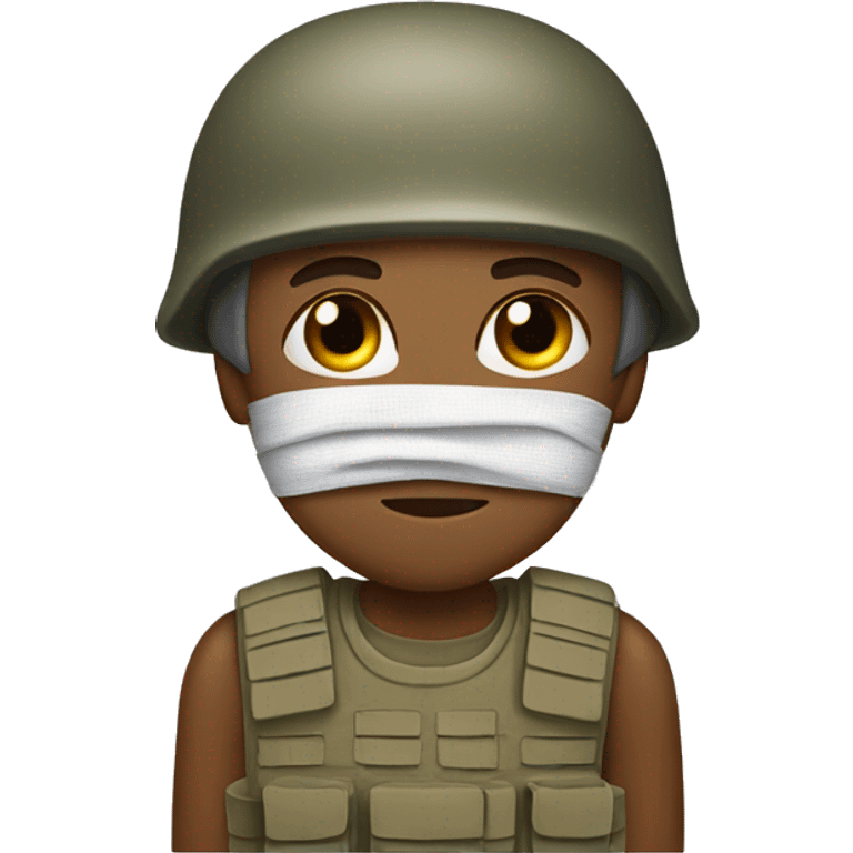 soldier with bandaged head emoji