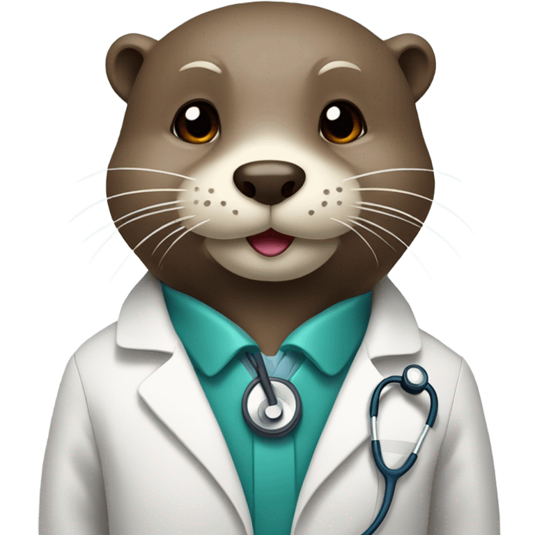 Otter wearing doctor cloak  emoji