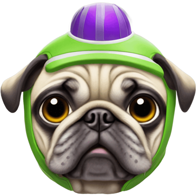 Pug dressed as buzz light year  emoji