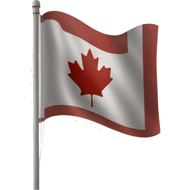 straight canadian flag not waving emoji