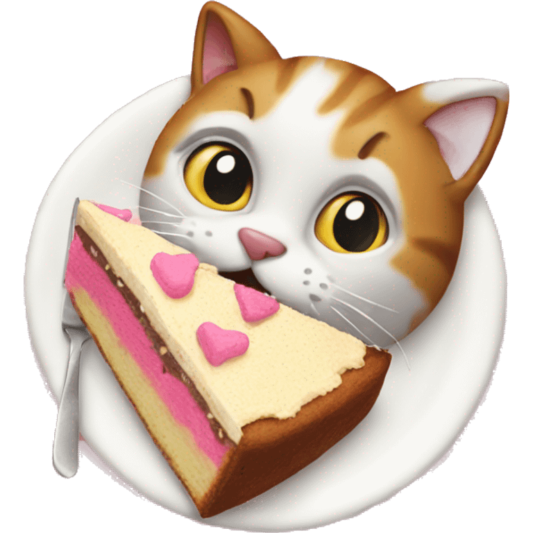 Cat eat cake  emoji